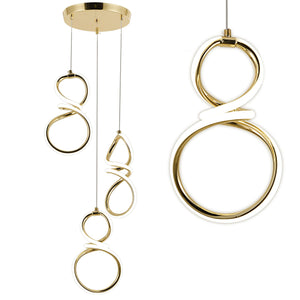 Lampada A Sospensione Led G073-3cpr Gold