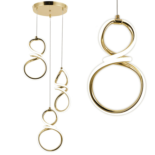 Lampada A Sospensione Led G073-3cpr Gold