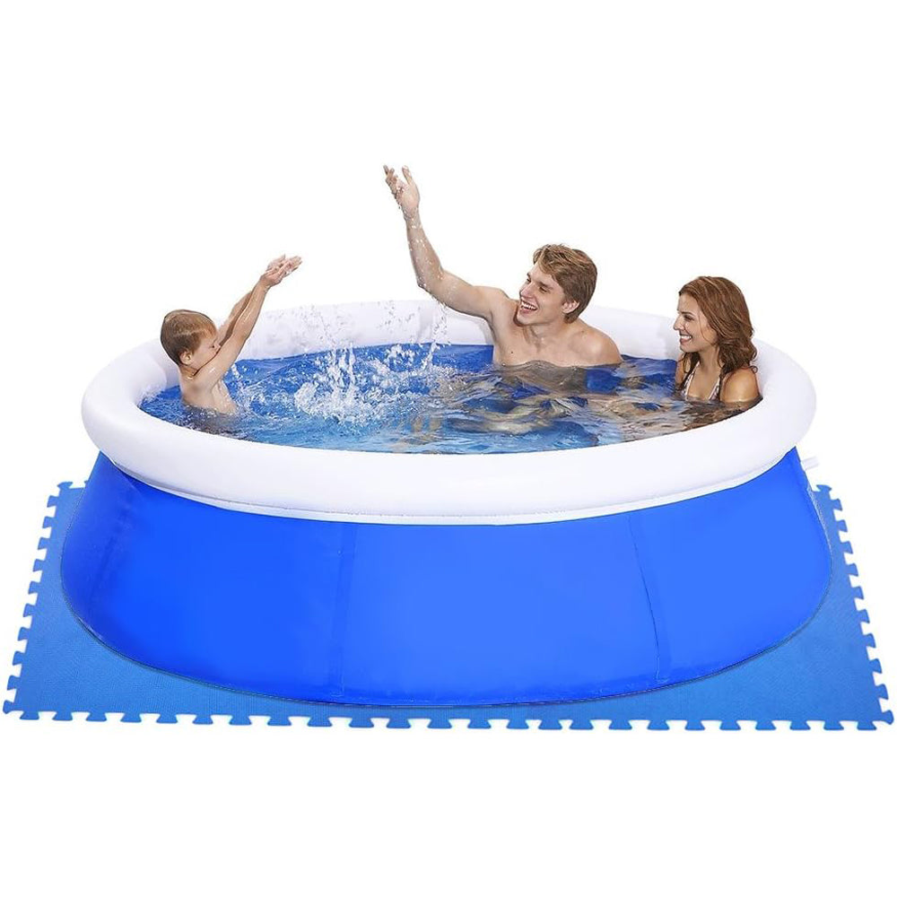 TAPPETO TAPPETINO PUZZLE MORBIDO PER PISCINA 60x60x0,8cm ANTISCIVOLO 6PZ BLU DIVINA HOME 43871