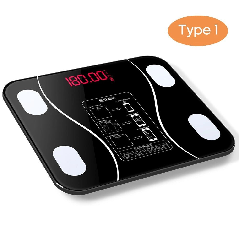 Trade Shop - Bilancia Pesa Persona Intelligente Digitale Smart Bluetooth Pesapersone Con App -