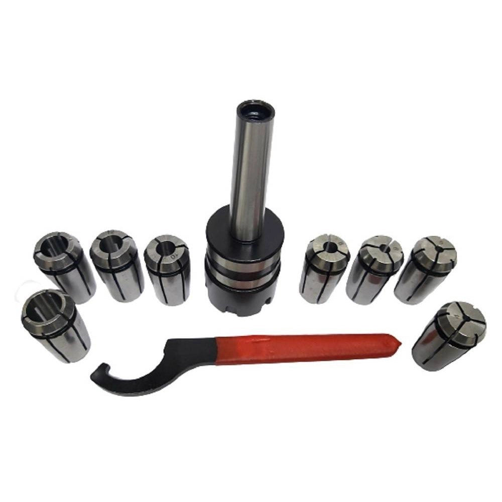 Trade Shop - Mandrino Portapinze Tornio Fresatrice Cm2 Con 8 Porta Pinze M10 Mt2 -