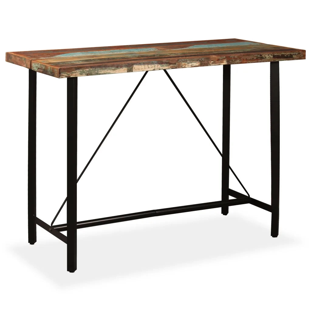 Tavolino da Bar in Legno Massello di Recupero 150x70x107 cm cod mxl 23673