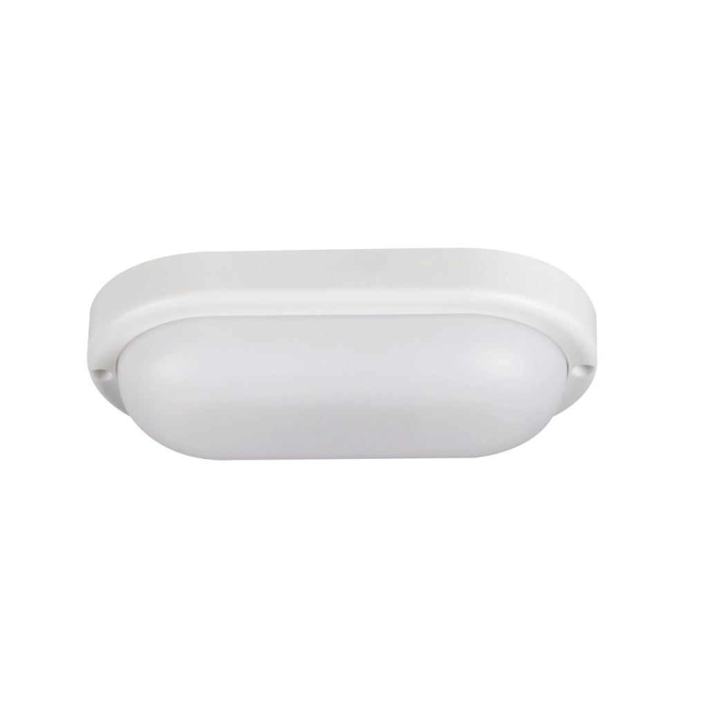 Plafoniera stagna ovale LED 6W 4000K IP54 bianca Miledo