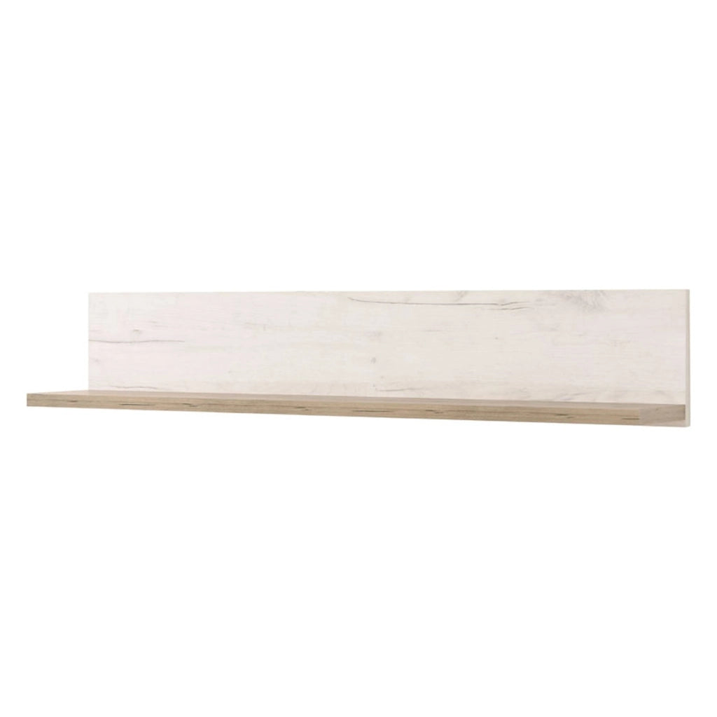 Picciano, Mensola un Ripiano, 120x19.5x22h cm Bianco Anticato