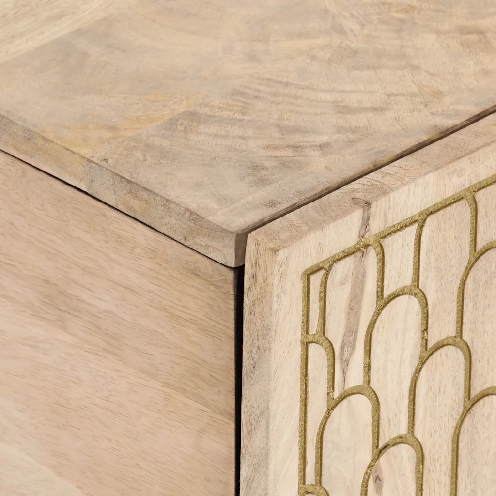 Tavolino da Salotto 100x54x40 cm in Legno Massello di Mango 358260