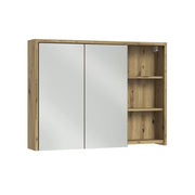 Specchio contenitore bagno Viola Cachemire/Rovere artigianale 100 x 75 cm Vicco