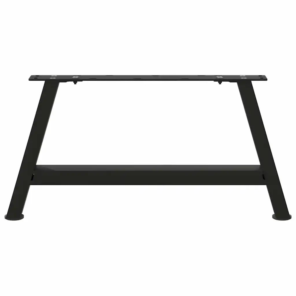 vidaXL Gambe per Tavolino da Caffè a Forma di A 2 pz Nere 60x(30-31) cm Acciaio