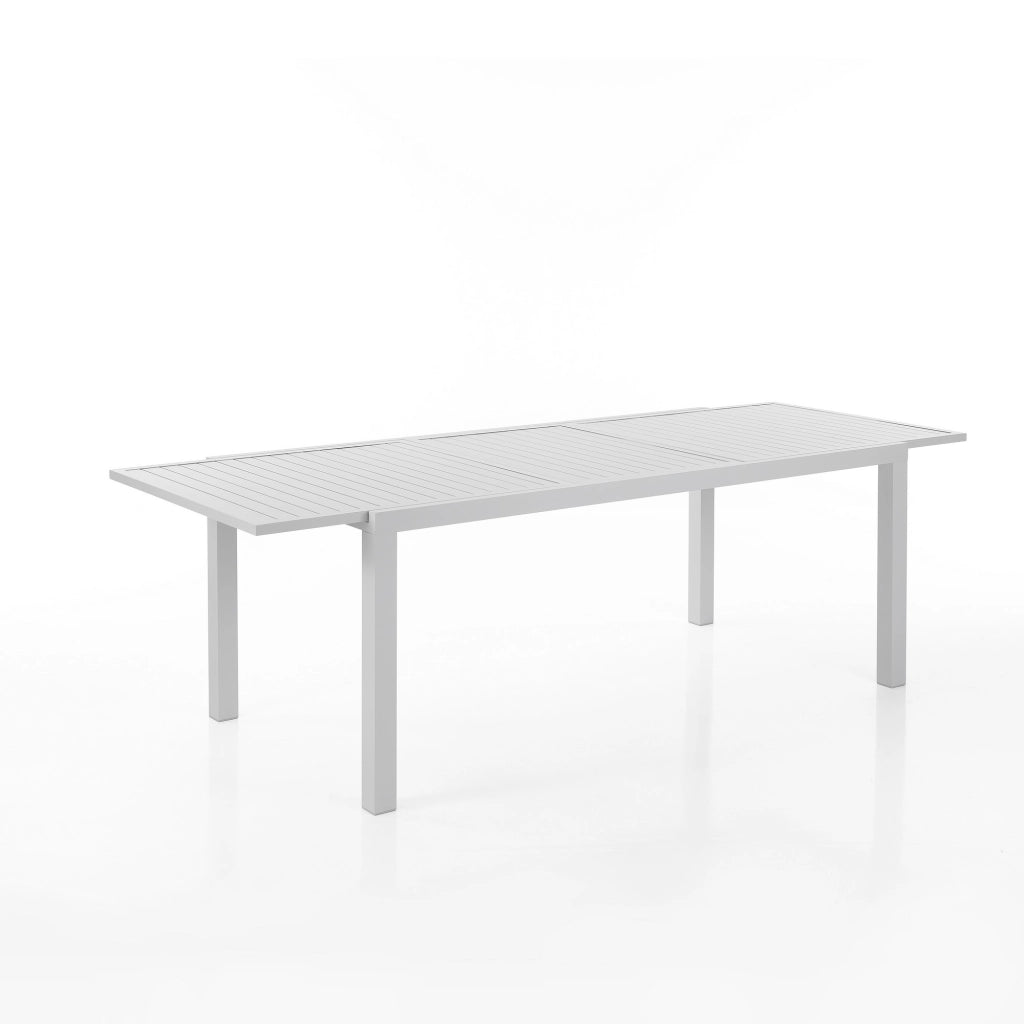 Tavolo allungabile in alluminio bianco cm. H.75 x L.180/238 x P.90