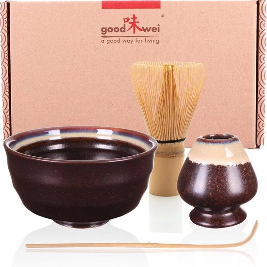 Set di Matcha - Set di Matcha - Kit di preparazione di Matcha - Kit di inizio per Matcha - Frusta per Matcha - Set di tè Matcha