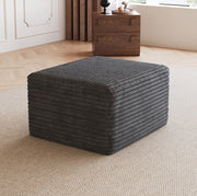 POUF in tessuto grigio scuro, imbottitura in schiuma elastica, 72 cm
