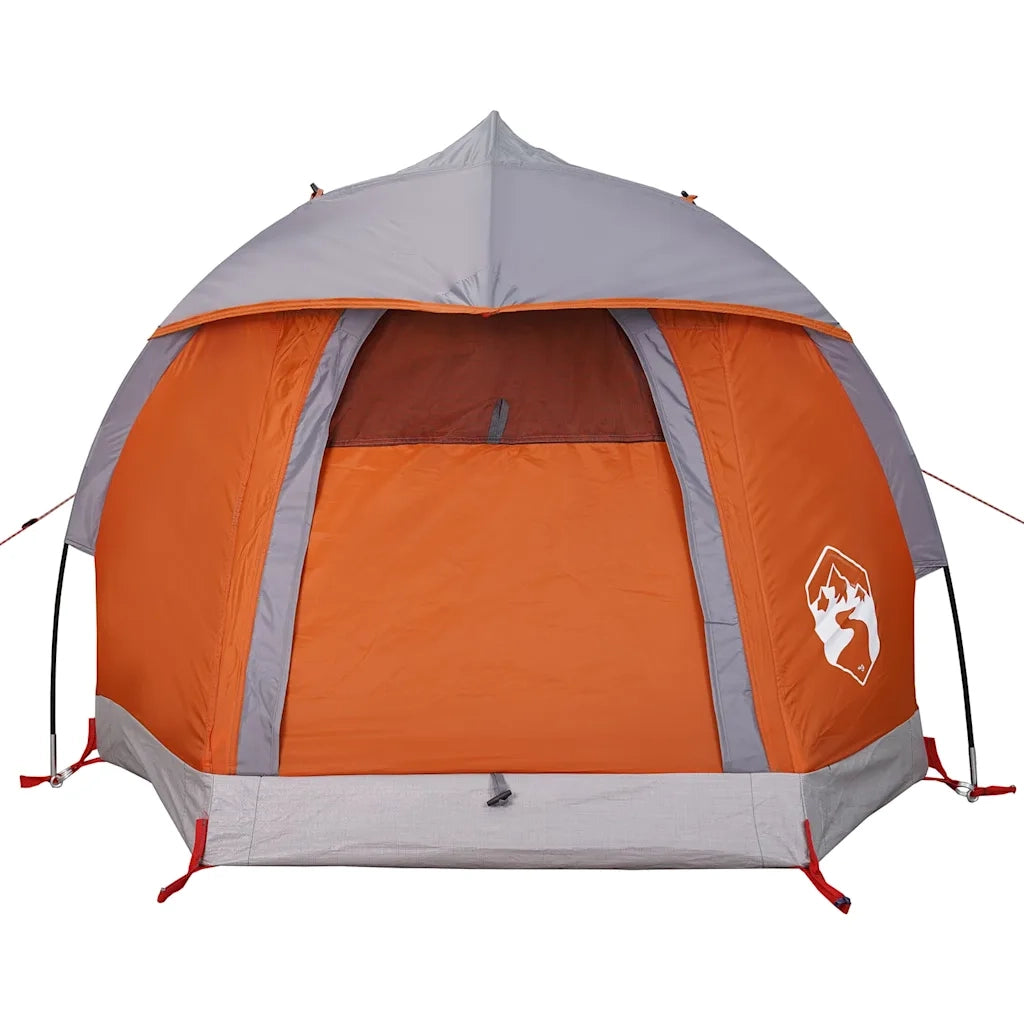 Tenda Campeggio a Cupola 1 Persona-Tenda per Escursionismo Grigia Arancione Impermeabile