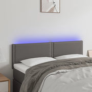 Testiera a LED-Testata con LED Grigio 144x5x78/88 cm in Similpelle 714327