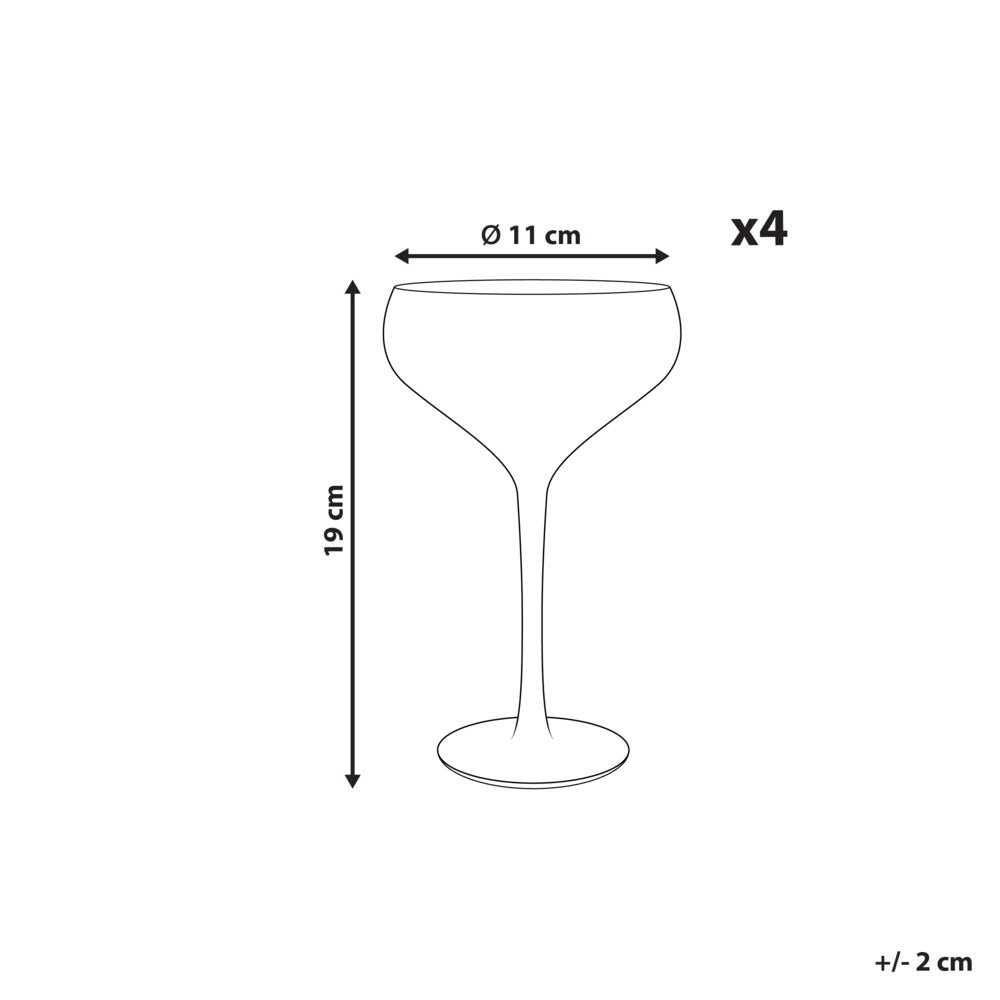 Set di 4 calici da champagne Pompadour soffiati a mano con finitura iridescente 30 cl brindisi festeggiamenti