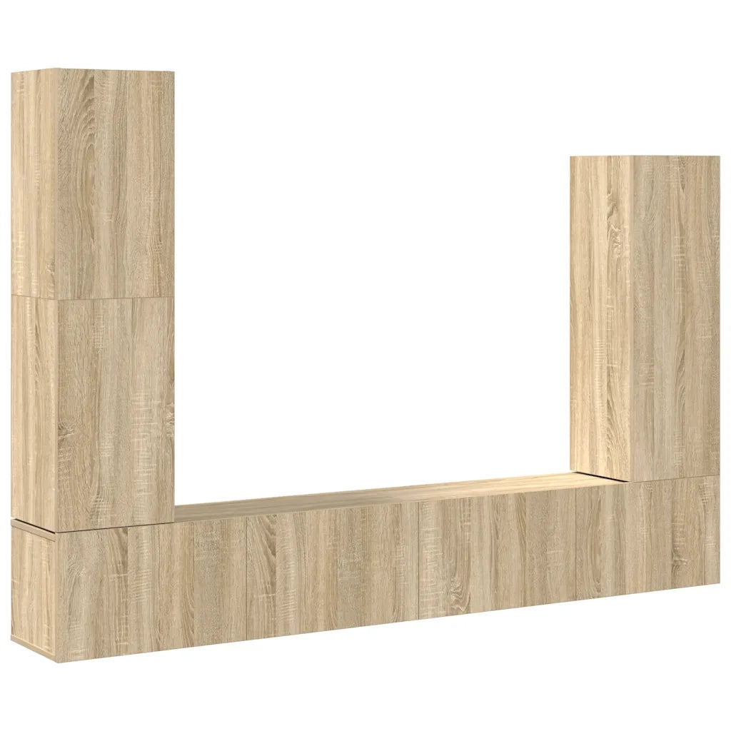 Set di Mobili Porta TV 4 pz-Set di 4 Credenza per TV Rovere Sonoma in Legno Multistrato 993692