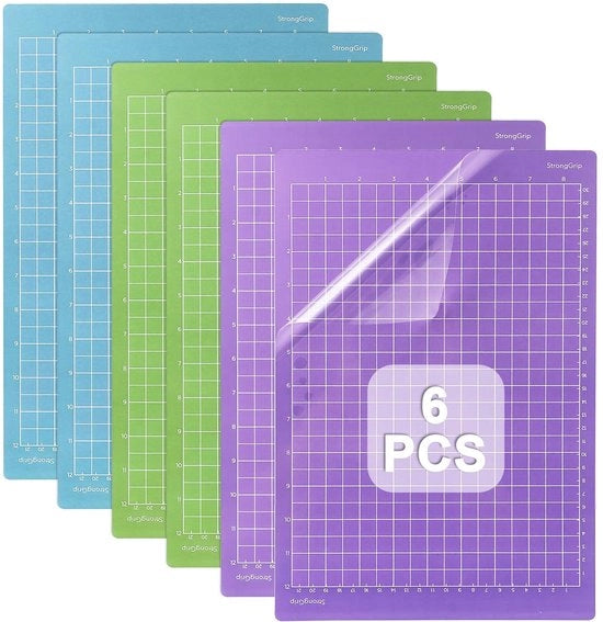 Accessori per Cricut - Pads di Adesione Rimpiazzabili - Tappetino Antiscivolo - 30,5 x 21,6 cm - Materiale PVC Duraturo - 6 pezzi