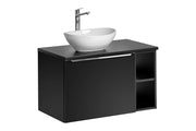 Set mobili bagno 80 cm con lavabo da appoggio Santa Fe Black 80 cm
