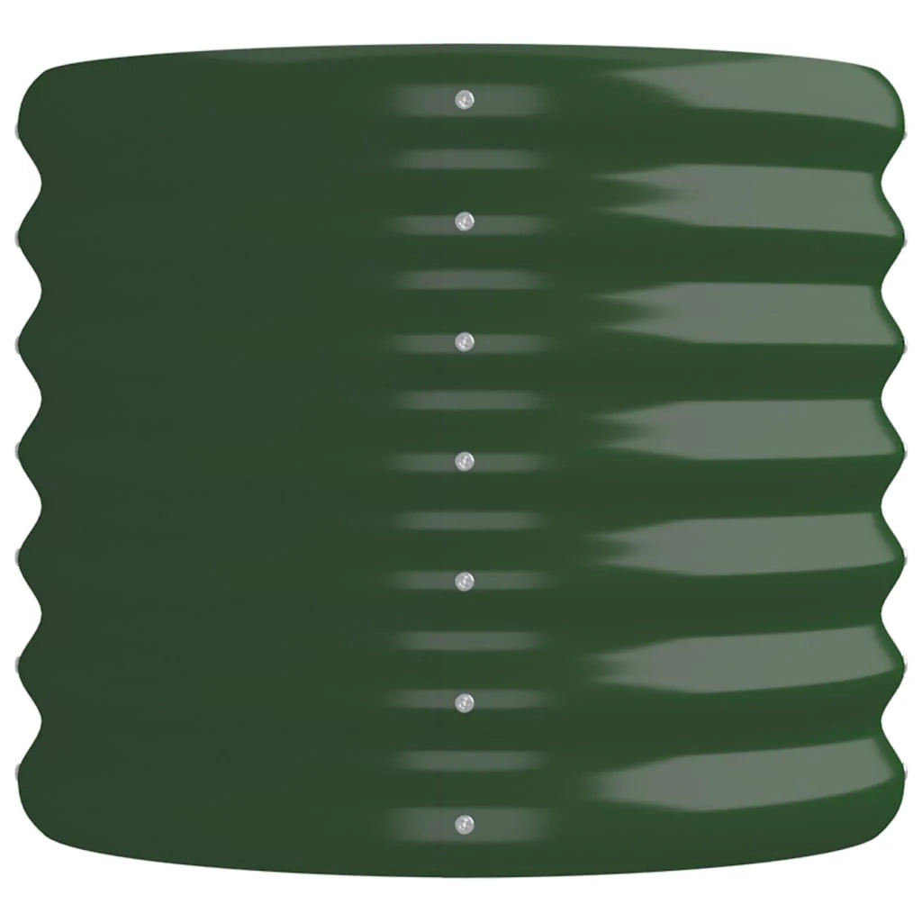 Fioriera rialzata per piante e fiori adatta per terrazze e giardini in acciaio verniciato a polvere 152 x 40 x 36 cm verde 02_0039577