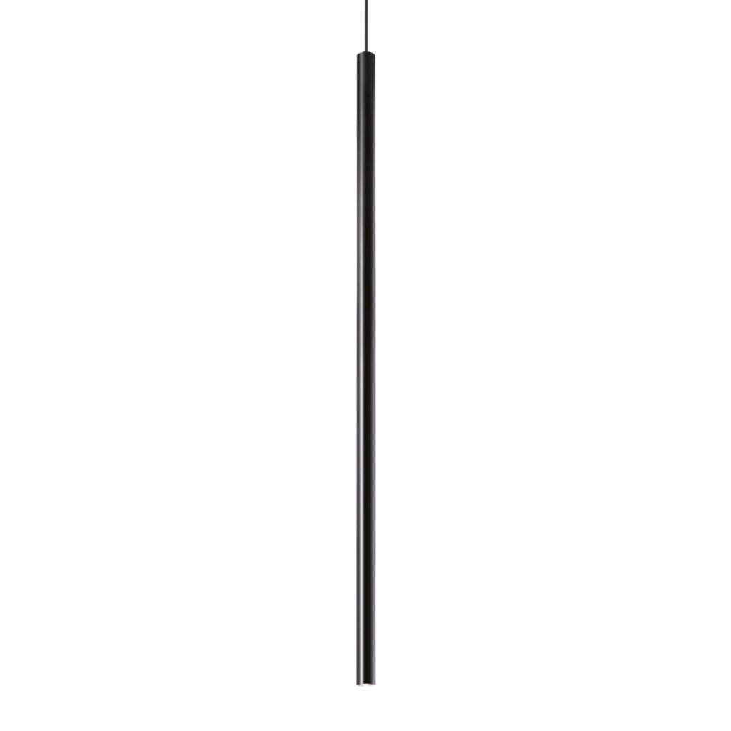 Lampadario Contemporaneo Ultrathin Metallo Nero Led 12W 3000K Ip20