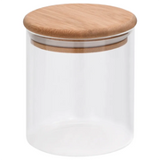 Barattoli di Vetro con Coperchio in Bambù 6 pz 600 ml 150694