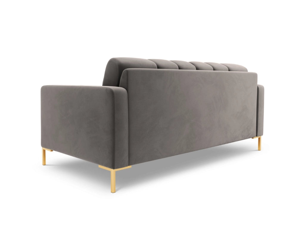 Cosmopolitan Design - Divano "Bali" 2 posti in velluto grigio chiaro 