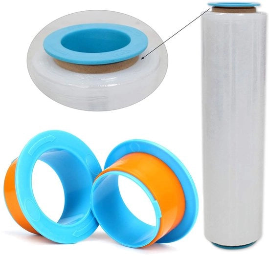 Set di Foliene di Avvolgimento Leggero - Salvaguardia Mano - Distributore di Foliene di Stiramento - Riciclabile - 2 pezzi/Set - Materiale PE - Foliene di Imballaggio