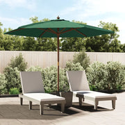 Ombrellone da Giardino-Ombrello da Balcone con Palo in Legno Verde 299x240 cm