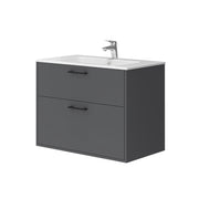 Vicco Set di mobili da bagno Antracite 80 x 61.5 cm con lavabo