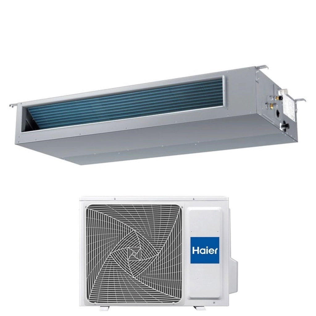 Climatizzatore Condizionatore Haier Inverter Canalizzato Canalizzabile Media Prevalenza 12000 Btu AD35S2SM3FA R-32 Wi-Fi Optional Comando a Filo Haier Bianco HW-BA116ABK