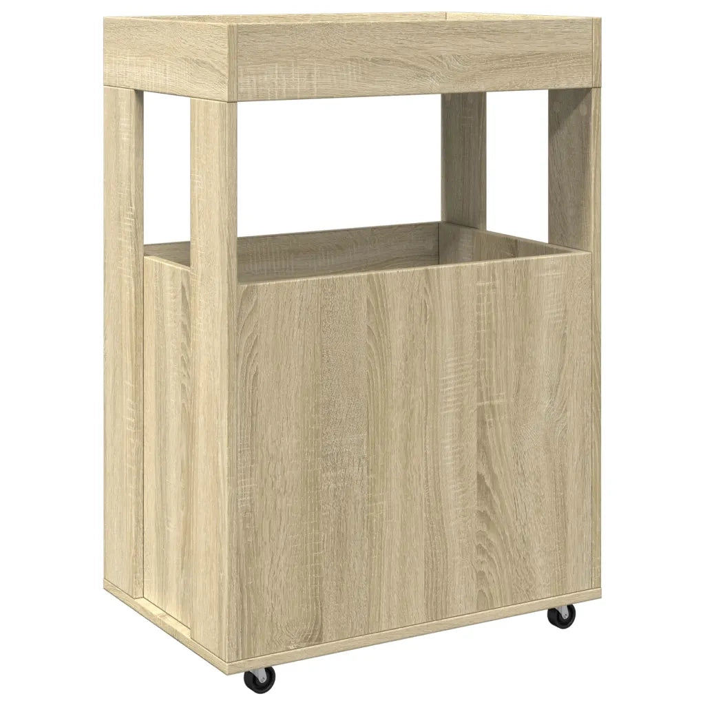 Carrello Bar Rovere Sonoma 60x39,5x89 cm in Legno Multistrato 848271