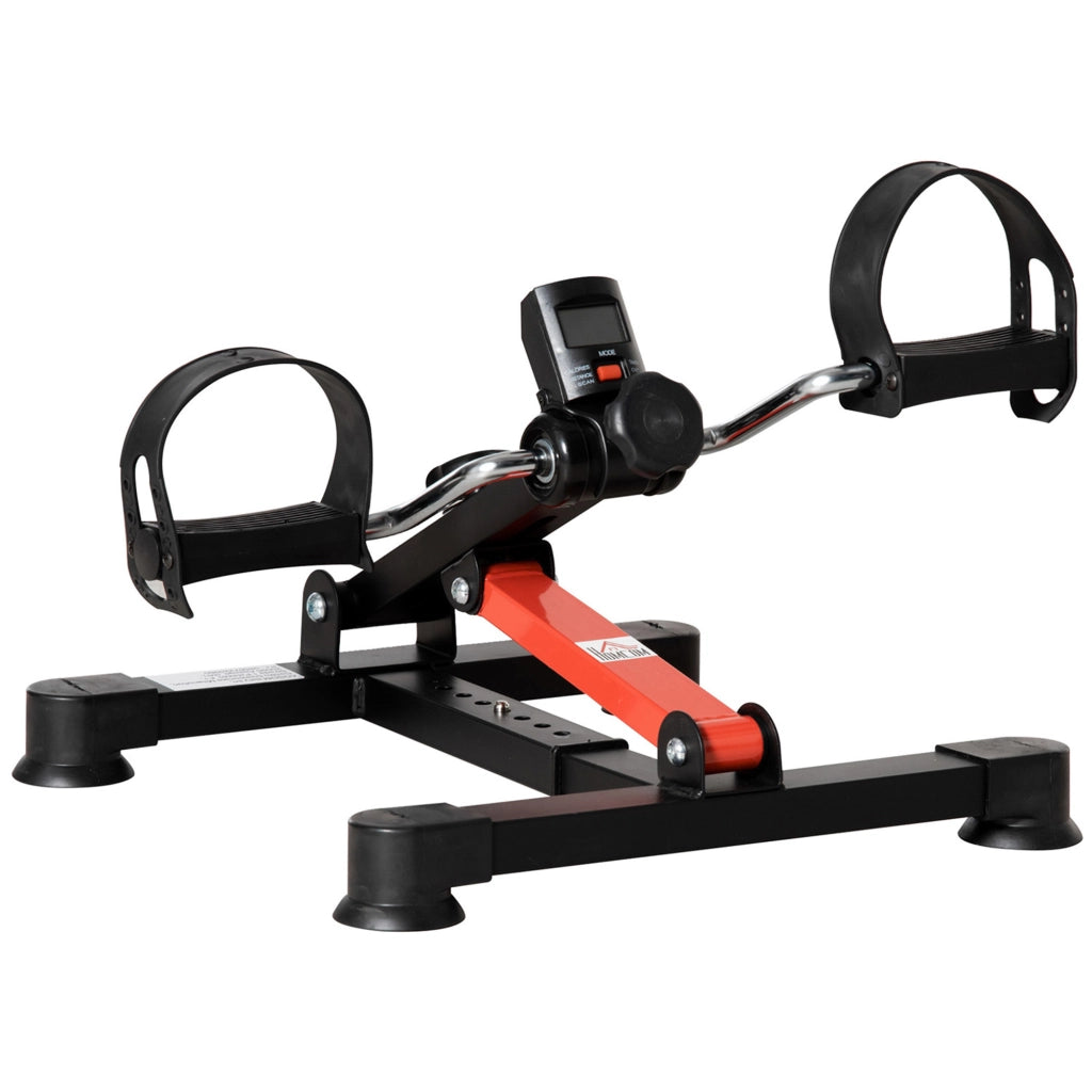 Mini cyclette per casa con resistenza regolabile e schermo LCD ¨C zephmum ¨C 33-43x40x24,5-34,5 cm acciaio nero
