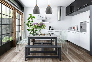 Lampada Da Soffitto Di Vetro Retro Black APP897-1CP