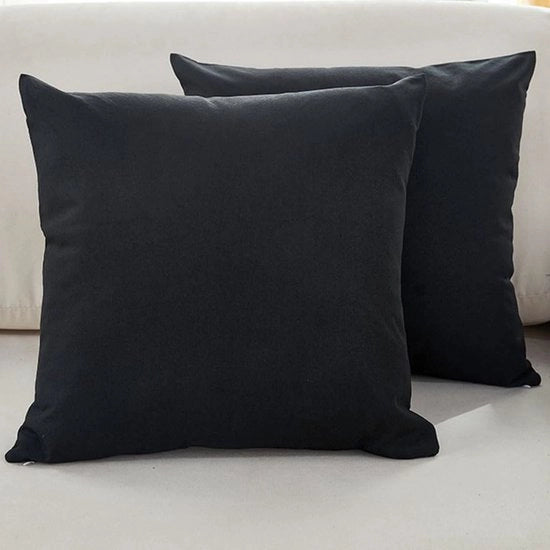 Set di cuscini per divani - Set da 2 - Cuscini di seta fine - Cuscini decorativi comodi - Siercuscini moderni - Per divano Sala soggiorno Terrazza - 50x50cm - Nero