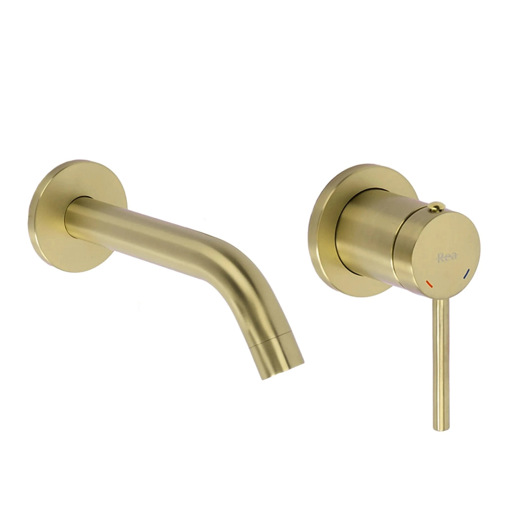 Rubinetto Da Parete Rea Clif Brush Gold