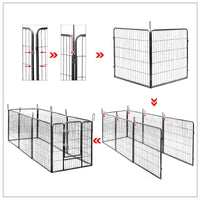 Gabbia box box per cani cuccioli animali domestici 163 x 163 nero 3712023