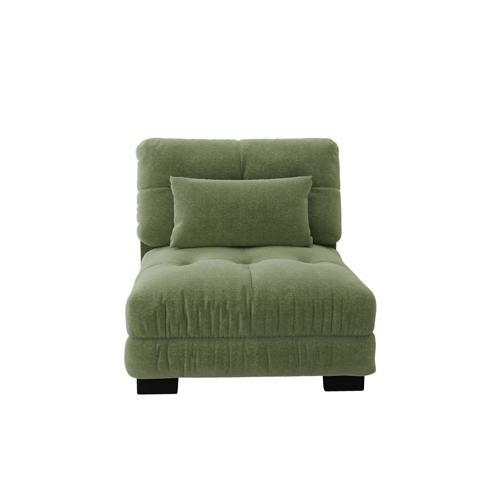 Divano senza braccioli - Zephmum - 1 cuscino - Verde