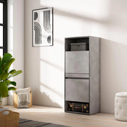 Scarpiera, 60x35x145cm, Camera da letto, Armadio, grigio cemento RF3516