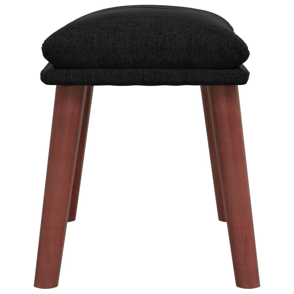 Poltrona Relax con Poggiapiedi Nera in Tessuto cod mxl 14200