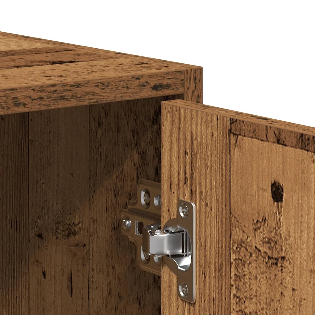 Mobile da Bagno Legno Antico 30x30x183,5 cm in Truciolato