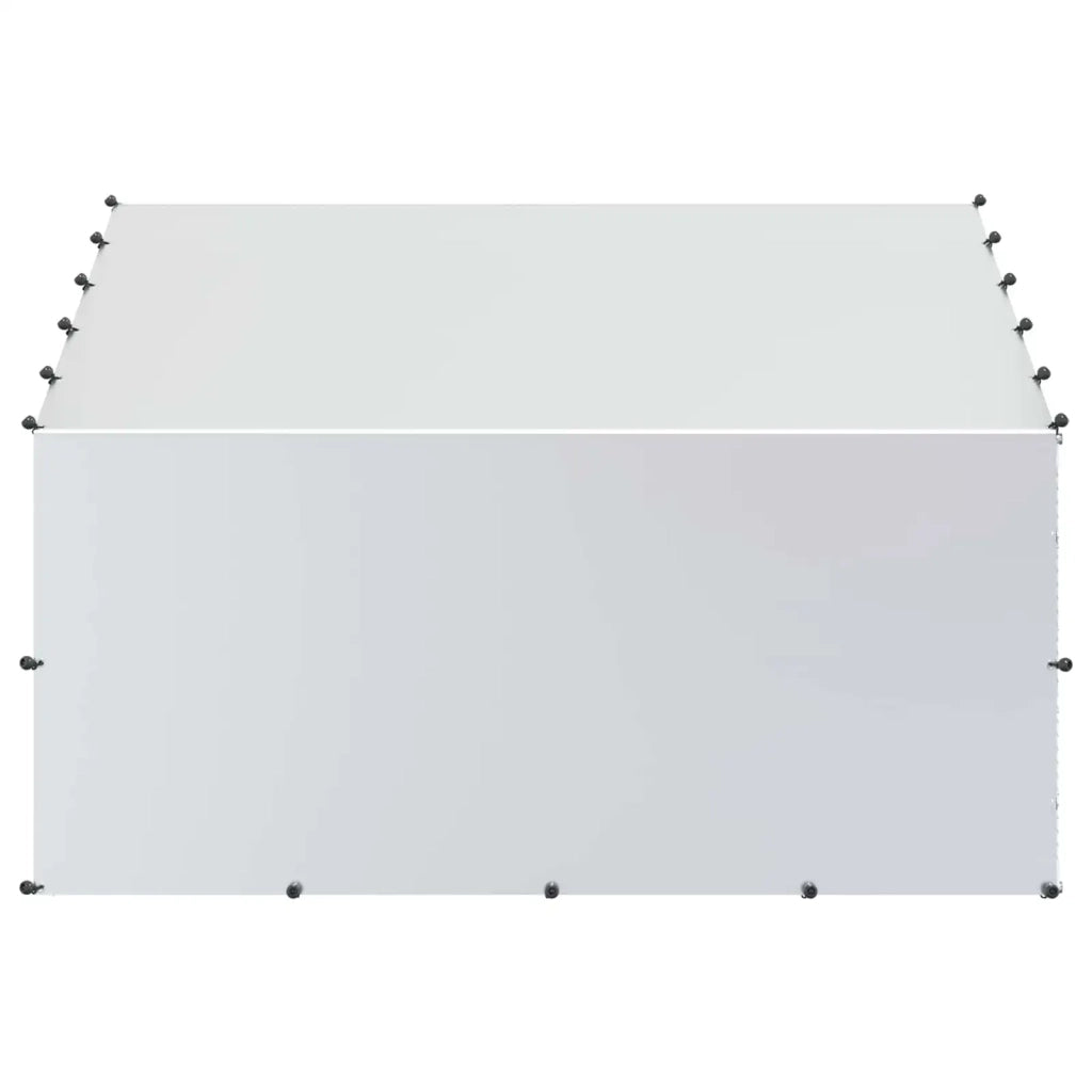 Pollaio con tetto Argento 200 x 200 x 150 cm Acciaio zincato 42042520
