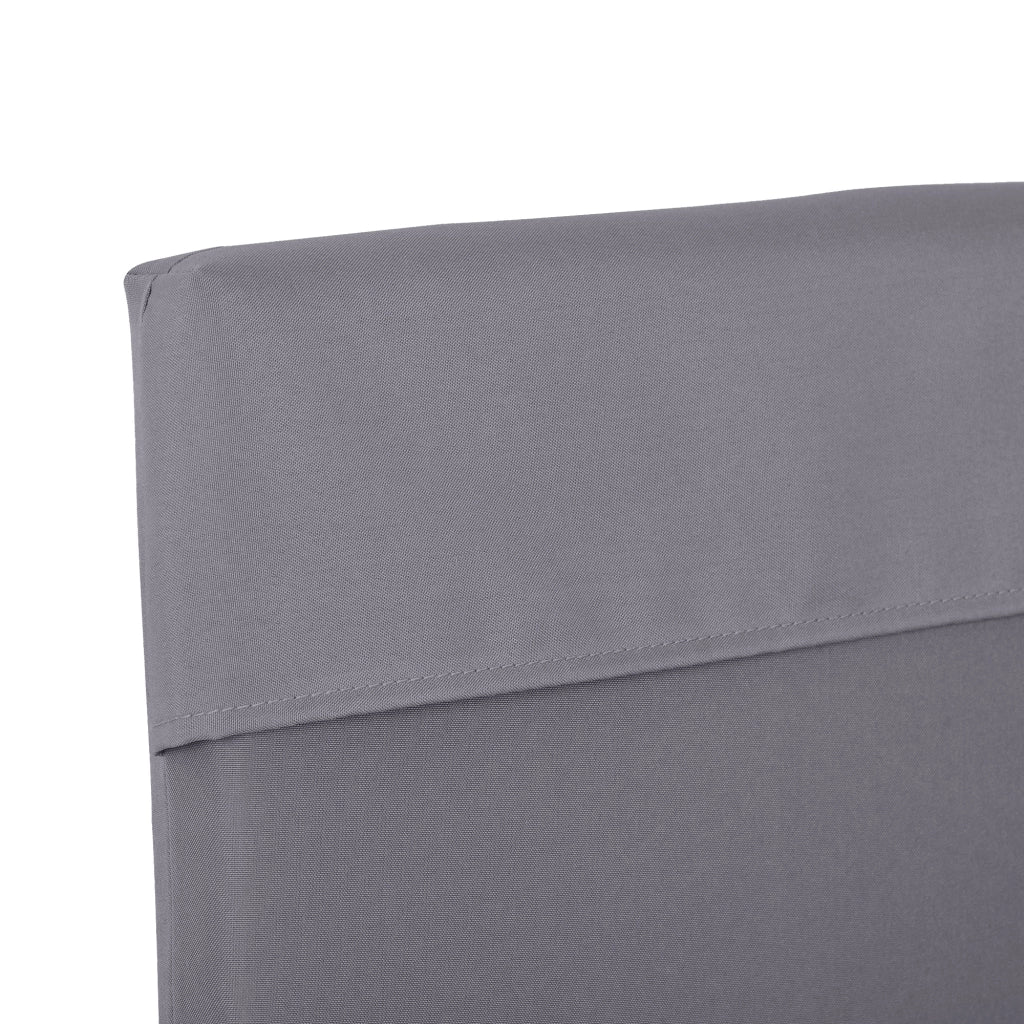 Set 2 Pezzi Cuscini per Dondolo da Giardino 3 Posti con Lacci Grigio Confortevoli e Resistenti 130x45x5 cm