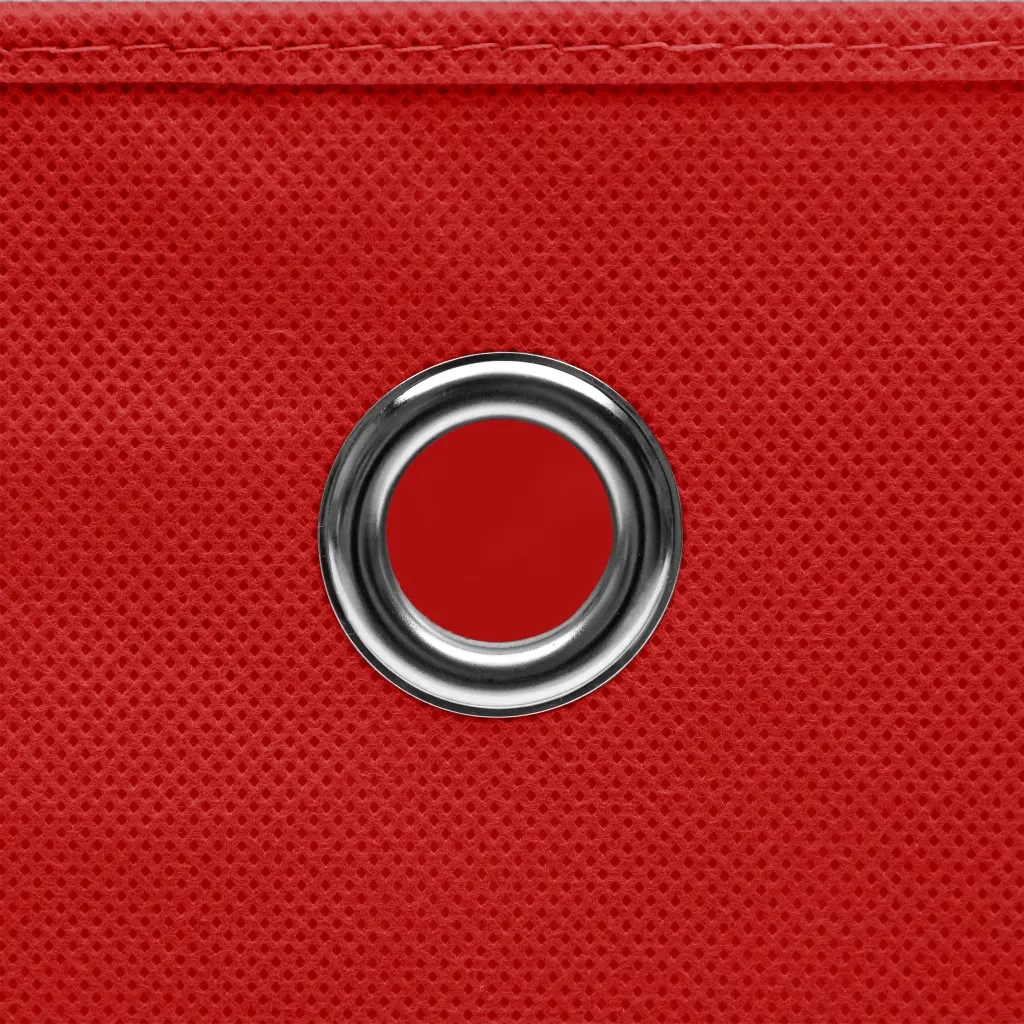 Scatole con Coperchi 4 pz Rosse 32x32x32 cm in Tessuto cod mxl 41981