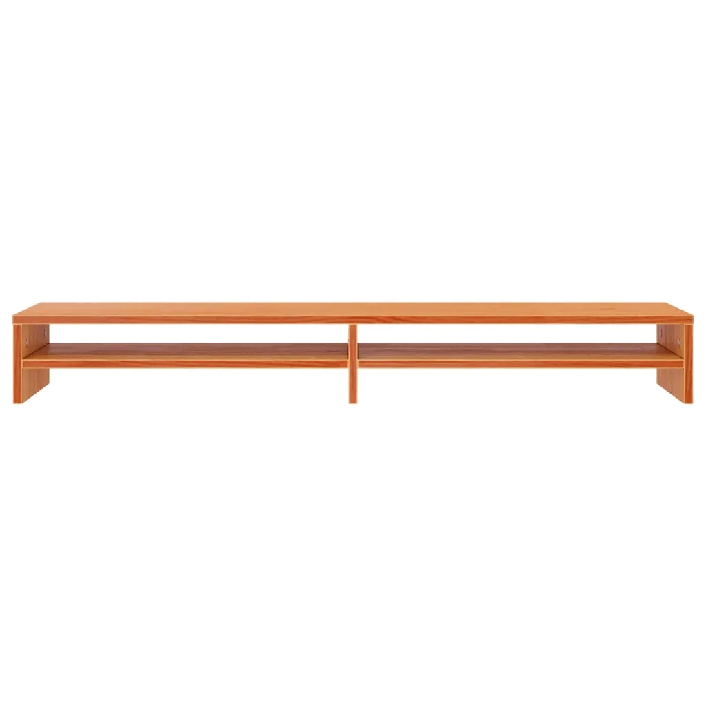 Supporto Monitor Marrone Cera 100x24x13 cm Legno Massello Pino 847163