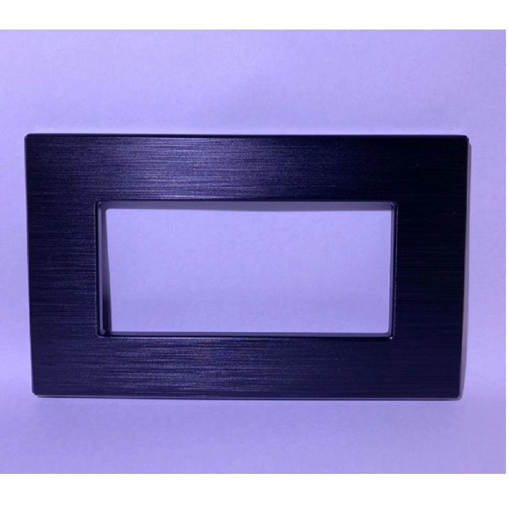 Trade Shop - Placca Dynamic 3 4 6 M Tecnopolimero Satinato Nero Compatibile Bticino Axolute -  -4 Fori     -