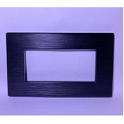 Trade Shop - Placca Dynamic 3 4 6 M Tecnopolimero Satinato Nero Compatibile Bticino Axolute -  -4 Fori     -