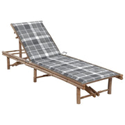 Lettino prendisole sedia a sdraio lettino prendisole letto da giardino mobili da esterno per patio con cuscino in bambù 02_0012292