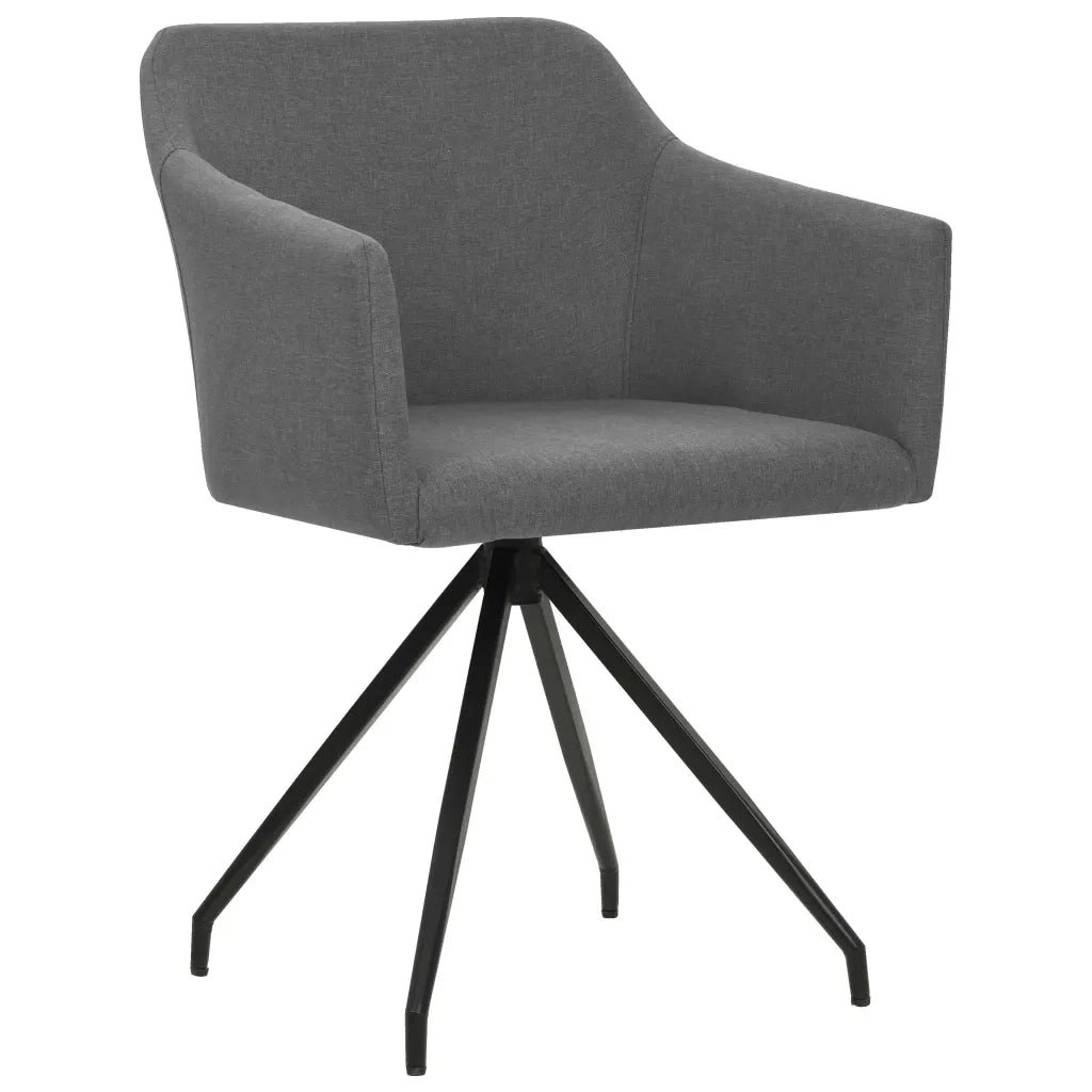 Sedie da Pranzo Girevoli 2 pz Grigio Chiaro in Tessuto 247064