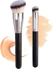 Set di pennelli per trucco premium con fibre sintetiche morbide per concealer e fondotinta - Set da 2 pezzi