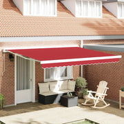 Telo di ricambio per tenda da sole Rosso 4 × 3 m Poliestere 42000630