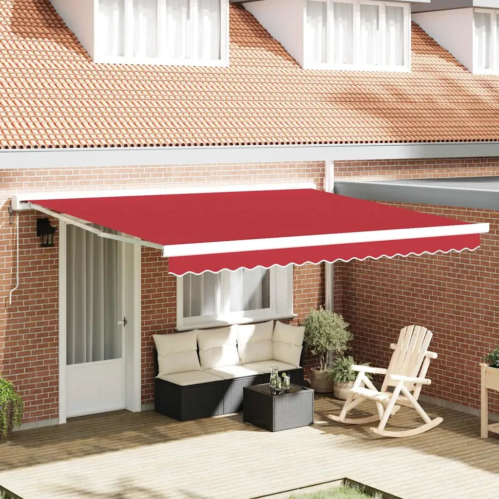 Telo di ricambio per tenda da sole Rosso 4 × 3 m Poliestere 42000630