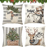 Cuscino decorativo a tema natalizio - 50 x 50 cm - 4 pezzi